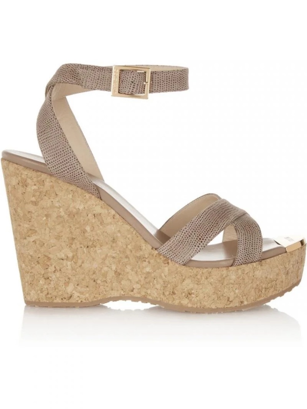 Jimmy Choo Papyrus Wedges strappy leather - Picture 2 of 12